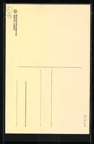 Steindruck-AK Münster i. W., Stadtweinhaus