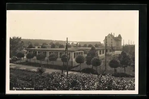 AK Bülach, Kaserne mit Umgebung aus der Vogelschau