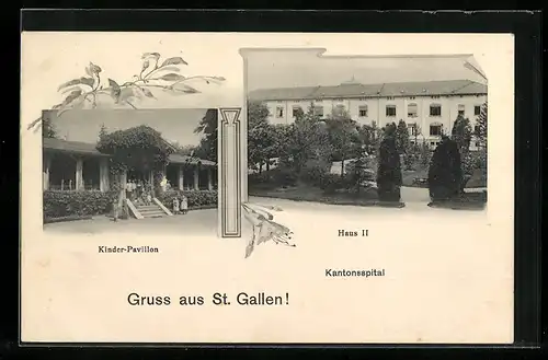 AK St. Gallen, Kantonsspital, Haus II, Kinder-Pavillon