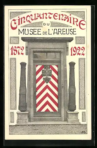 AK Boudry, Cinquantenaire du Musee de L`Areuse, 1872-1922