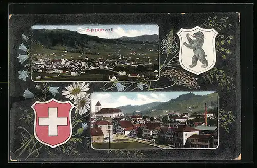 AK Appenzell, Teilansichten der Stadt