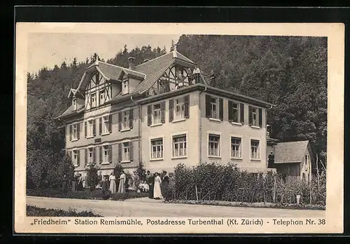 AK Remismühle, Partie am Haus Friedheim