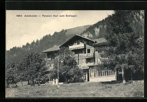 AK Adelboden, Hotel-Pension Hari zum Schlegeli