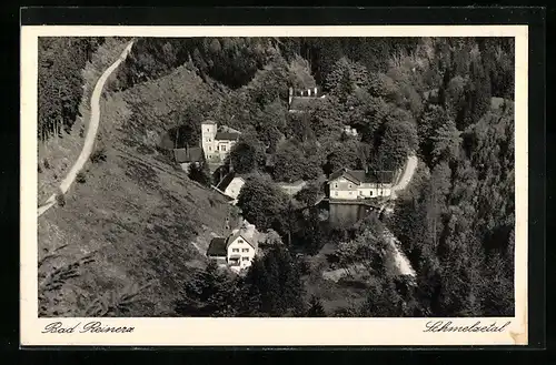 AK Bad Reinerz, Ortsansicht aus der Vogelschau