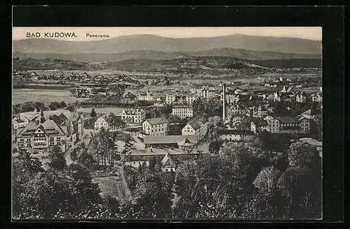 AK Bad Kudowa, Panorama aus der Vogelschau