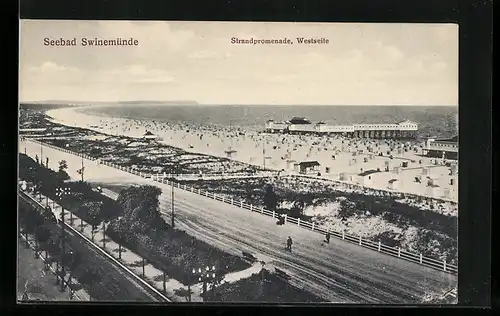 AK Swinemünde, Strandpromenade, Westseite