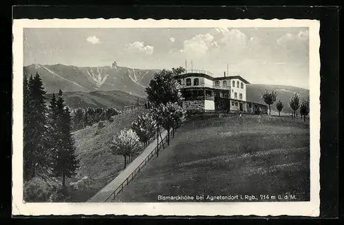 AK Agnetendorf /Riesengeb., Bismarckhöhe mit Umgebung