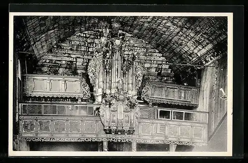 AK Kesmark, Innenansicht der ev. Holzkirche