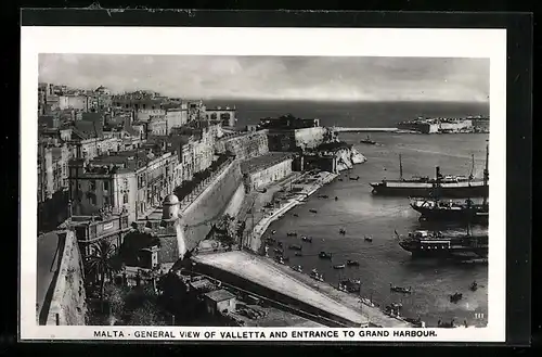 AK Valletta, General View and Entrance to Grand Harbour