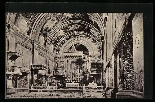 AK Malta, St. John`s Church, Innenansicht