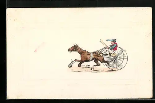 Lithographie Pferdesport, Sulki, Jockey