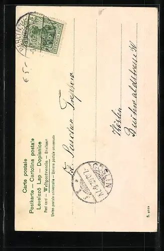 AK Hund mit hochstehenden langen Ohren, Portrait