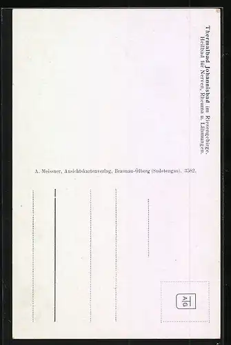 AK Johannisbad /Riesengebirge, Teilansicht des Thermalbades