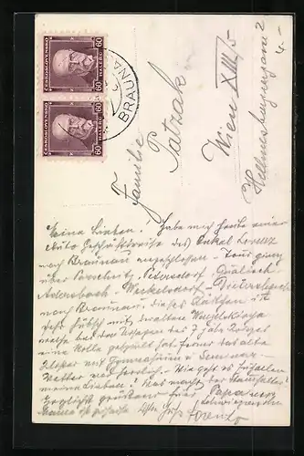 AK Braunau, Ansicht der Kirche