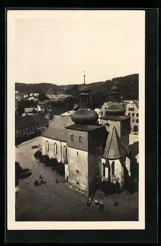 AK Nachod, Kirche aus der Vogelschau
