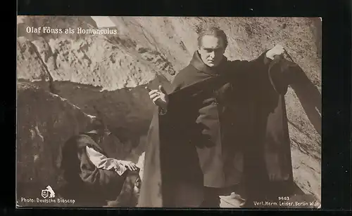 AK Olaf Fönss als Homunculus, Filmszene