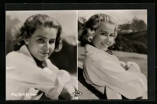 AK Schauspielerin Maj-Britt Nilsson in Und ewig singen die Wälder