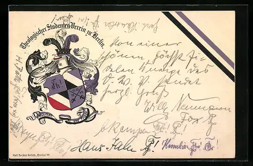 AK Berlin, Theologischer Studenten-Verein zu Berlin, Studentenwappen