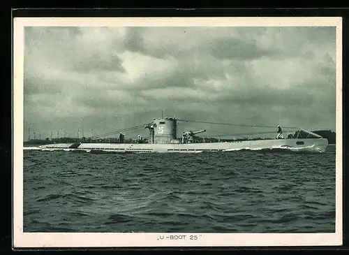 AK U-Boot 25 auf Fahrt