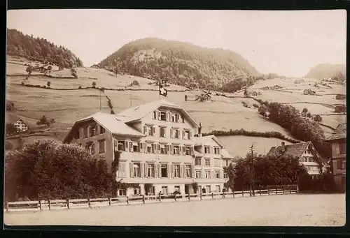 Fotografie Frei & Co., St. Gallen, Ansicht Alt Sankt Johann, Hotel Schweizerhof