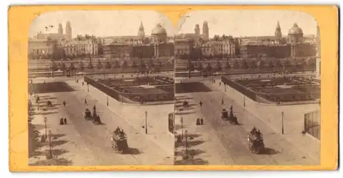 Stereo-Fotografie unbekannter Fotograf, Ansicht Paris, vue de la Rue du Louvre