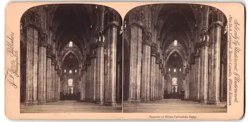 Stereo-Fotografie J. F. Jarvis, Washington D.C., Ansicht Milan, Innenansicht der Kathedrale