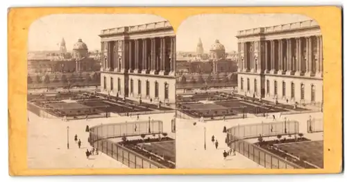 Stereo-Fotografie unbekannter Fotograf, Ansicht Paris, Blick nach dem Louvre