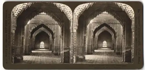 Stereo-Fotografie H. C. White & Co., Chicago, Ansicht Granada, der Justizhof in der Alhambra