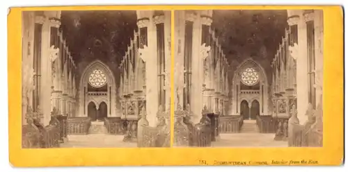 Stereo-Fotografie unbekannter Fotograf, Ansicht Bodelwyddan, Innenansicht der Bodelwyddan Church