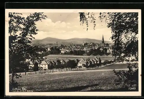 AK Löbau i. Sa., Blick zum Ort