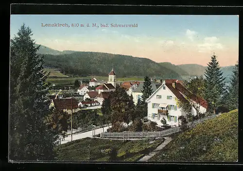 AK Lenzkirch /Schwarzw., Ortsansicht aus der Vogelschau