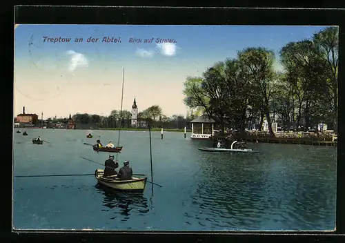 AK Berlin-Treptow, Am Gasthaus Abtei, mit Stralau