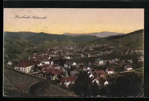 AK Durbach, Ortsansicht bei Dämmerung