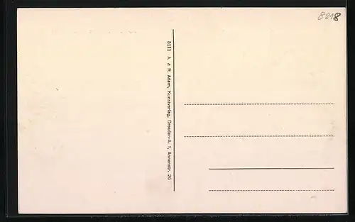 AK Gross-Ölsa, Ortspanorama am Waldrand