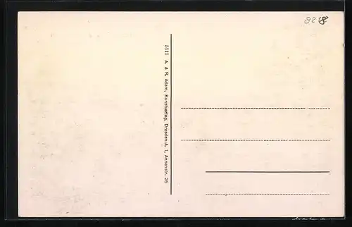 AK Gross-Ölsa, Ortsansicht in der Abenddämmerung