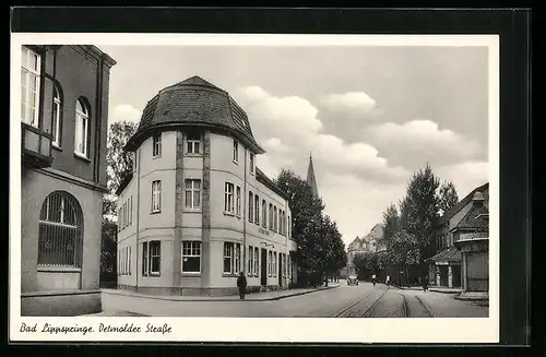 AK Bad Lippspringe, an der Detmolder Strasse