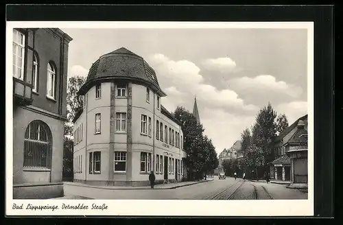 AK Bad Lippspringe, Häuser an der Detmolder Strasse