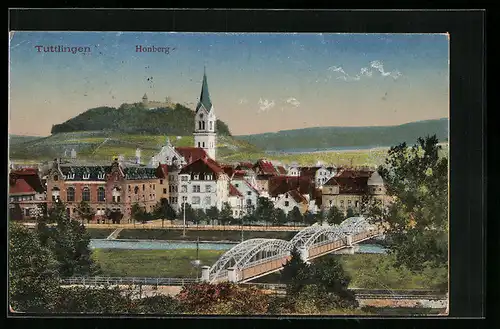 AK Tuttlingen, Ortsansicht mit Honberg
