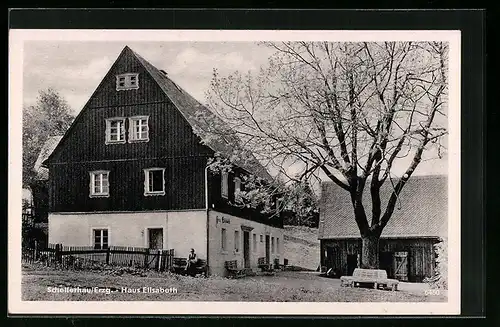 AK Schellerhau /Erzgeb., am Haus Elisabeth