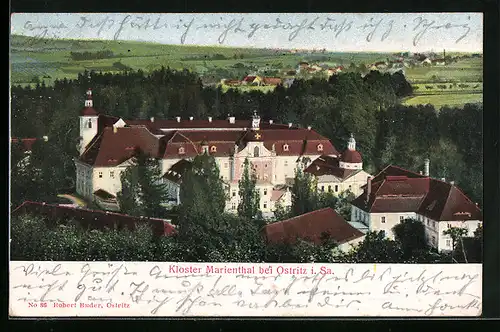 AK Ostritz i. Sa., Blick auf das Kloster Marienthal