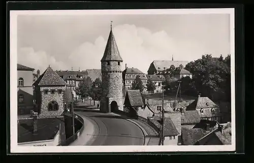 AK Bad Homburg, Ortsansicht mit Altstadtbrücke