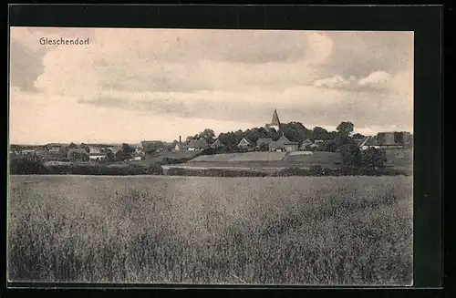 AK Gleschendorf, Ortsansicht bei Tag