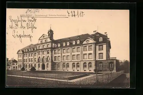 AK Karlsruhe, Grossherzogl. Victoria-Pensionat