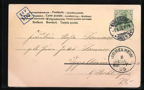 AK Karlsruhe, Altes St. Vincentiushaus, Kriegstrasse 49