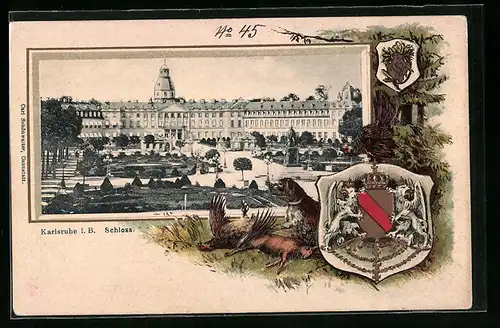 AK Karlsruhe i. B., Partie am Schloss