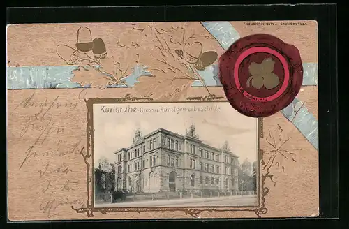 AK Karlsruhe, Grossh. Kunstgewerbeschule, Siegel