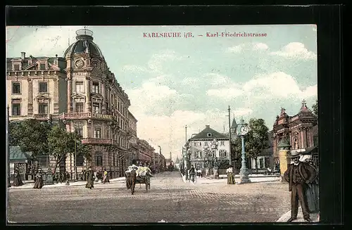 AK Karlsruhe i. B., Hotel Germania, Karl-Friedrichstrasse