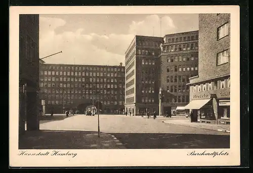 AK Hamburg, Kontorhäuser am Burchardtplatz