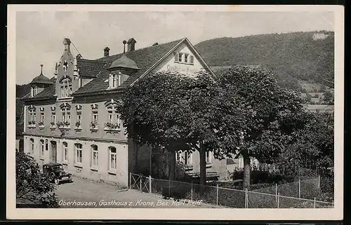 AK Oberhausen, Gasthaus zur Krone, von Karl Reiff