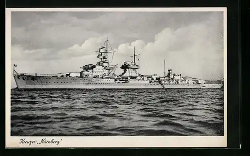 AK Kreuzer Nürnberg der Kriegsmarine
